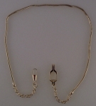 WHISTLE CHAIN Gold-tone with EPAULET style hook
